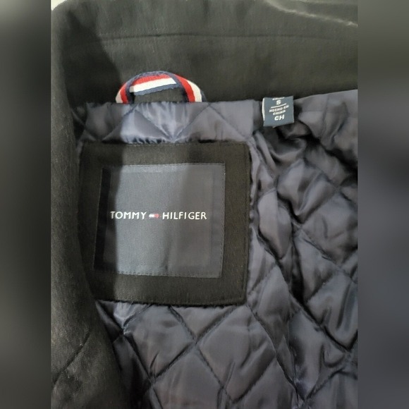 Tommy Hilfiger Men's Wool Walking Coat Trench Coat with Plaid Scarf - Picture 8 of 11